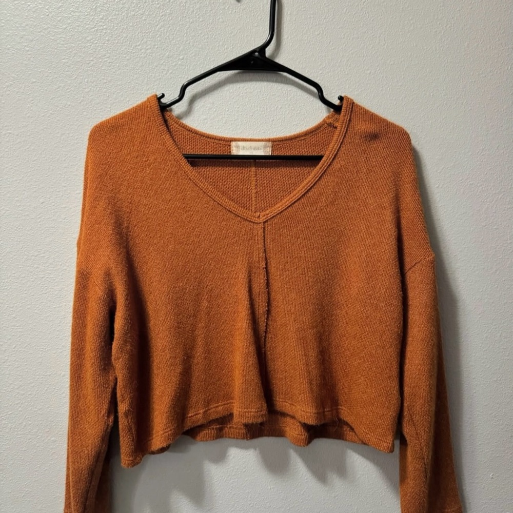 Altard Staye Rust Orange V-Neck Sweater